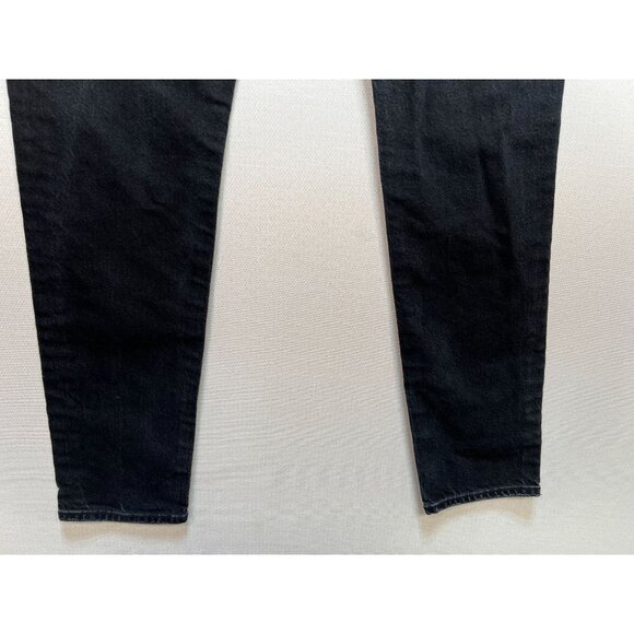 American Eagle Women's Grunge Slim Straight Jeans Stretch Size 6 Faded Black - Picture 10 of 11